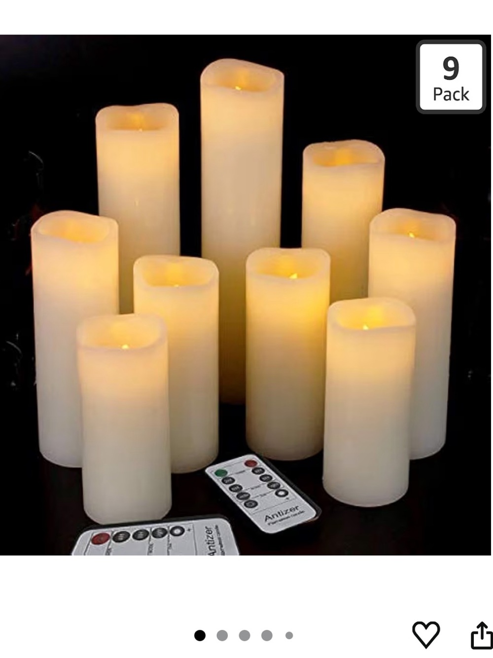 Ivory flame less candles (9-Pack)